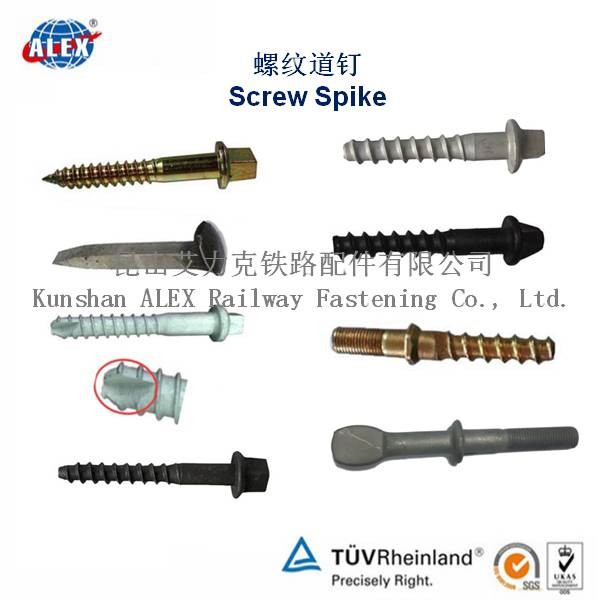 rail sleeper coach screw spike,railway fastener rail sleeper coach screw spike